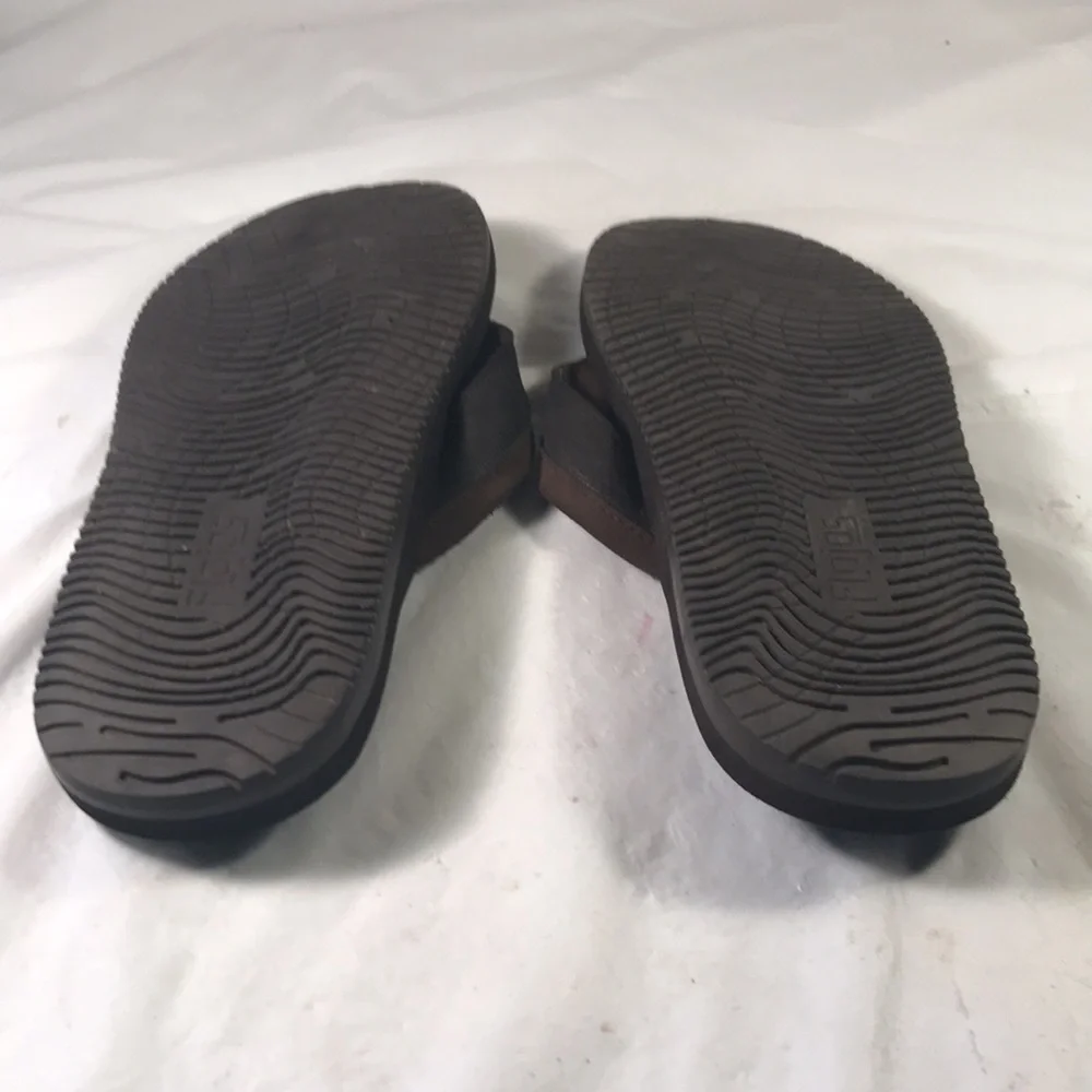 Mens Flojos Cole 2.0 Brown Thong Flip Flops